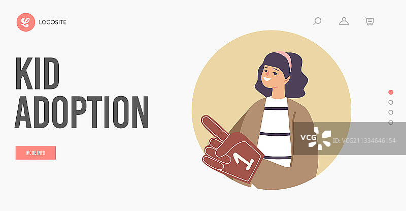 儿童收养监护育儿引导页图片素材