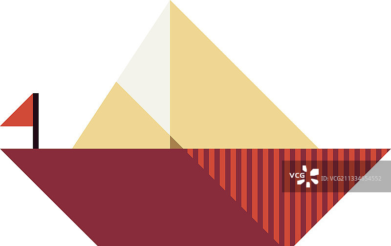 孤立的帆船图标图片素材