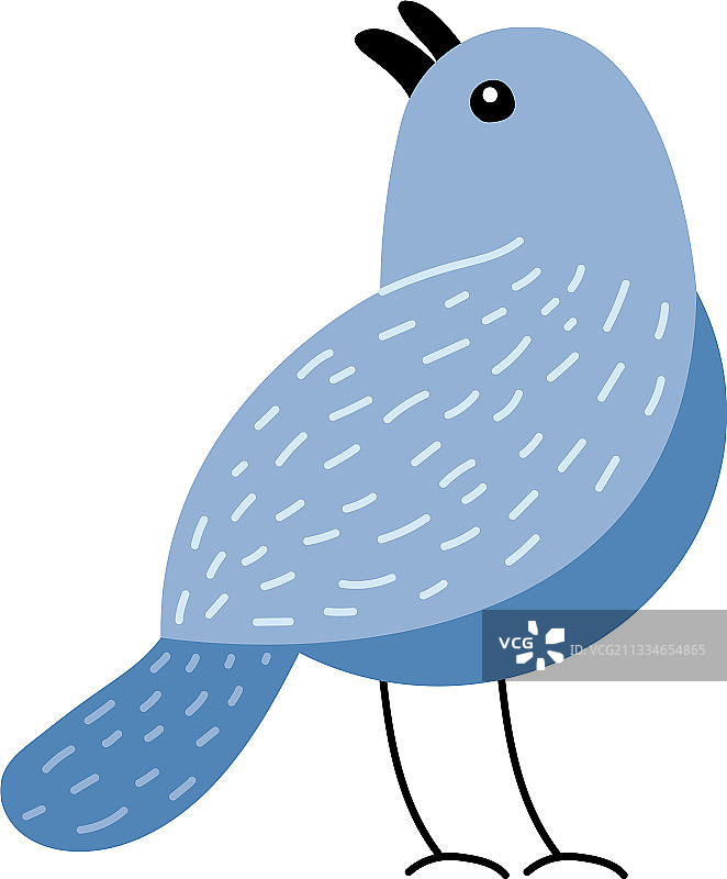 蓝色小鸟动物图标图片素材