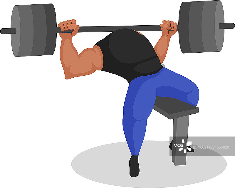 健美运动员卡通形象图片素材