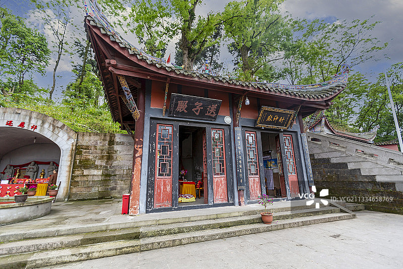 重庆大足圣寿寺财神殿与送子殿图片素材