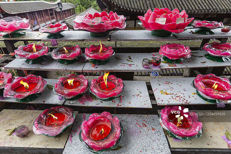 重庆大足圣寿寺千佛灯图片素材
