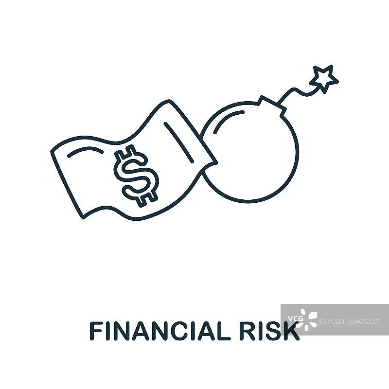 金融风险图标简约元素图片素材
