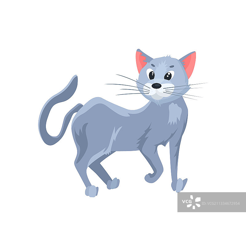 动物彩色猫咪扁平图标图片素材