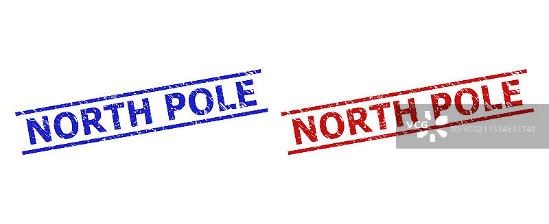 带有磨损纹理和平行线的北极印章图片素材