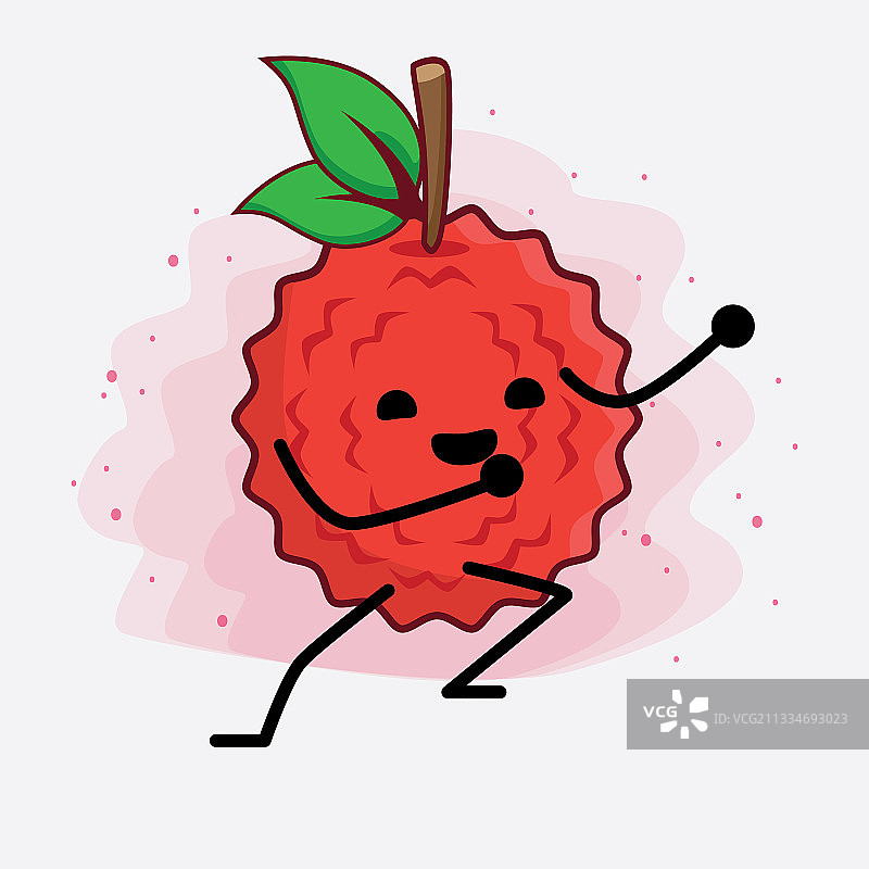 可爱荔枝卡通人物形象图片素材