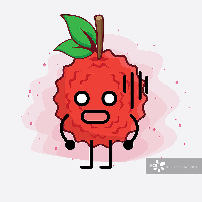 可爱荔枝卡通人物形象图片素材