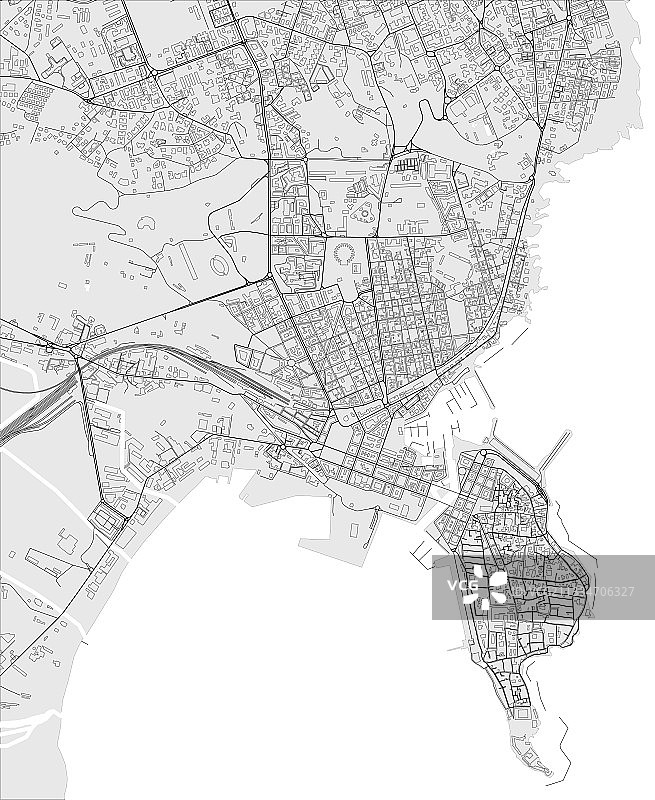 意大利锡拉丘兹城市地图图片素材