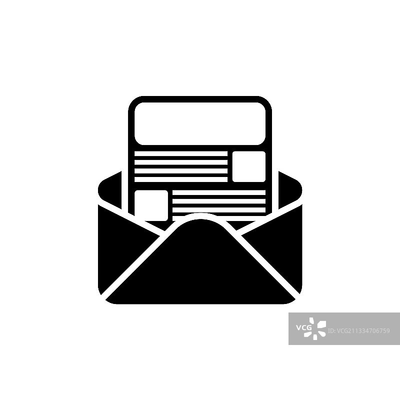 标志中的电子报图标图片素材