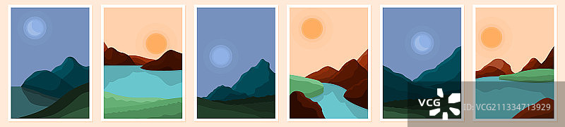 现代抽象风景艺术图片素材