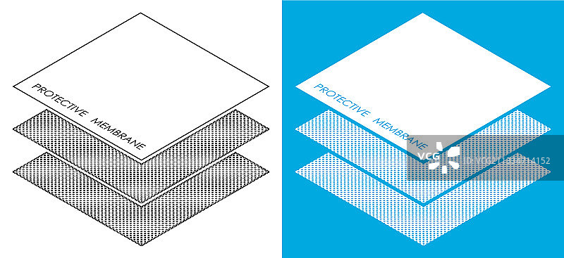 带细胞保护膜图标的面料图片素材