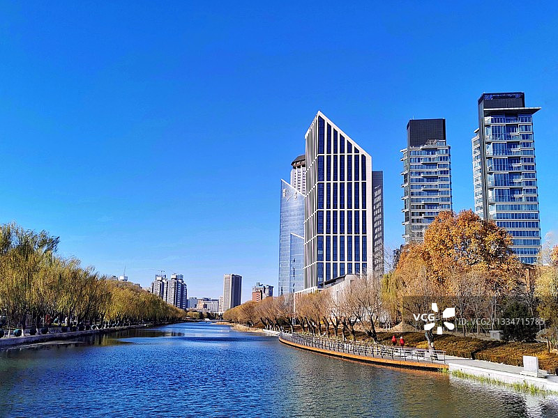 北京亮马桥河畔图片素材