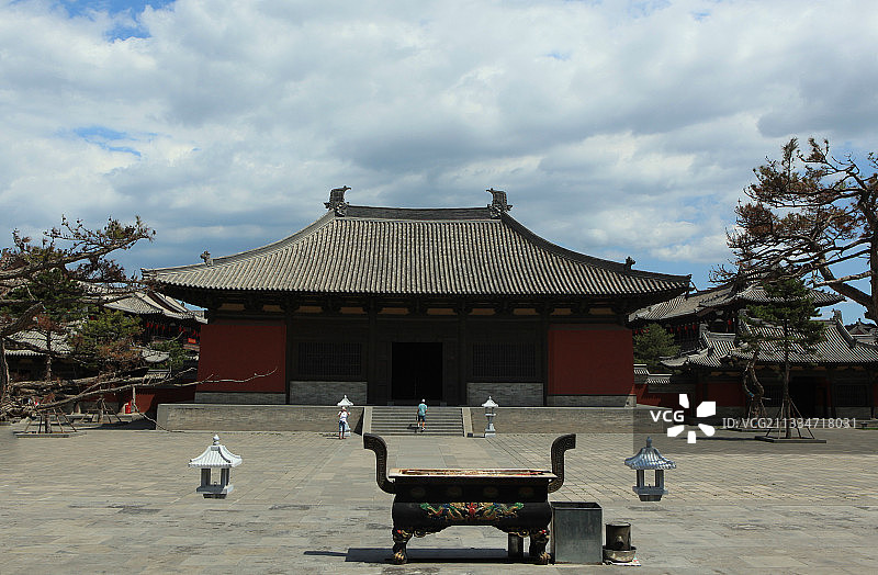 山西大同华严寺宫殿建筑图片素材