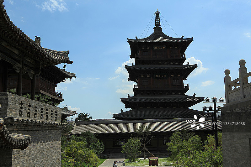 山西大同华严寺宫殿建筑图片素材