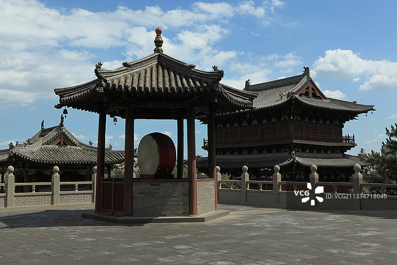 山西大同华严寺宫殿建筑图片素材