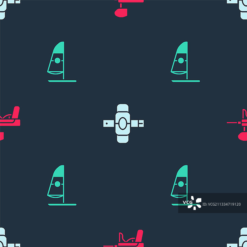 彩弹枪护膝帆板套装图片素材