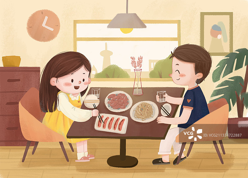 一起吃饭图片素材