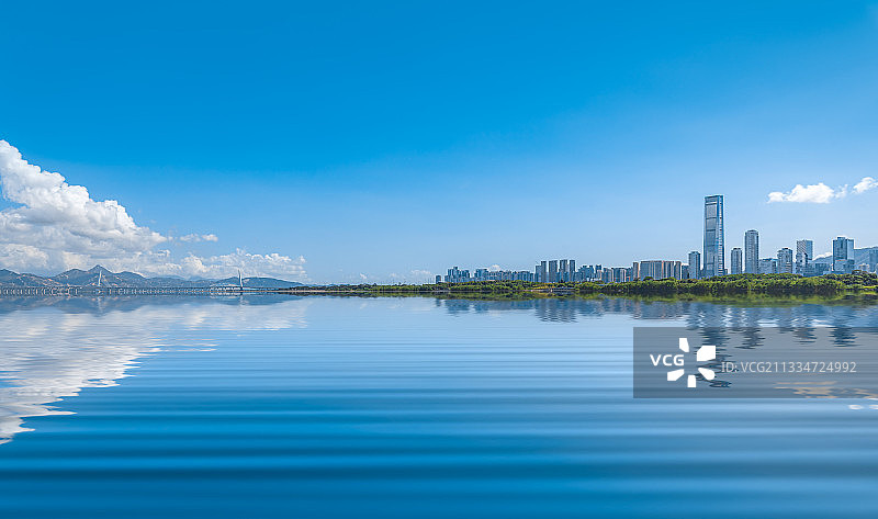 深圳湾大桥风光图片素材