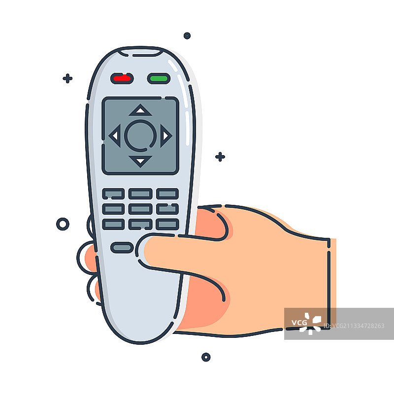 黑色手持遥控器扁平风格图标图片素材