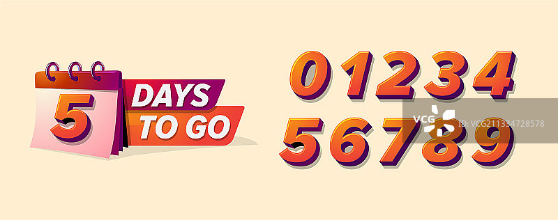 倒计时徽章天数模板图片素材