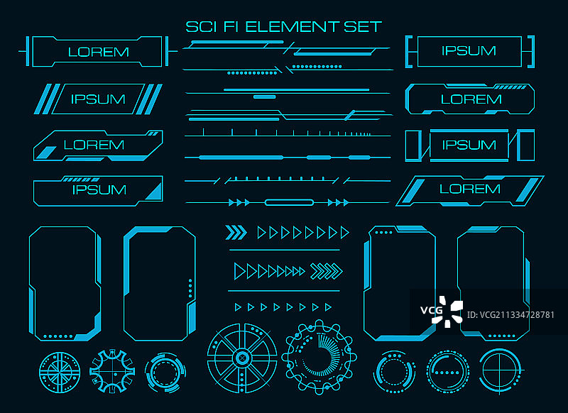 科技网络UX元素图片素材