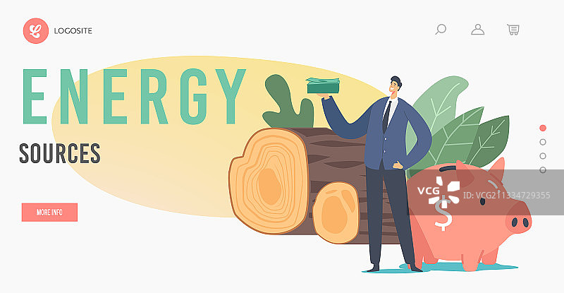 能源着陆页模板图片素材
