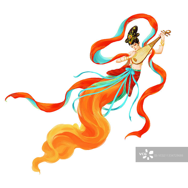 中国风唯美仙女插画图片素材