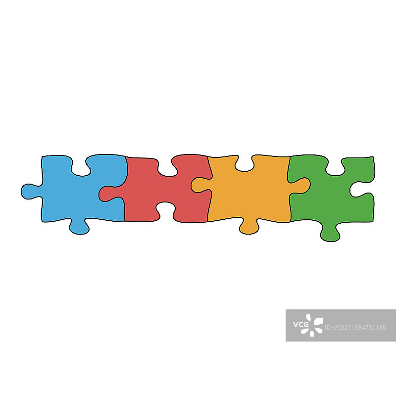 彩色拼图logo图片素材