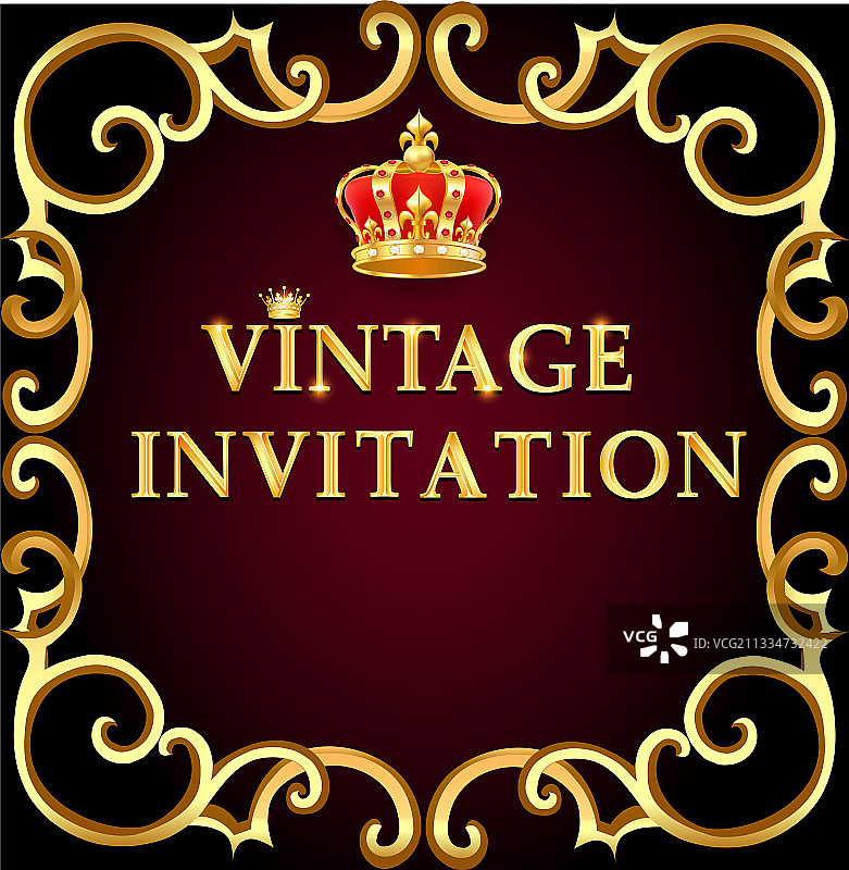 金色复古边框背景图片素材