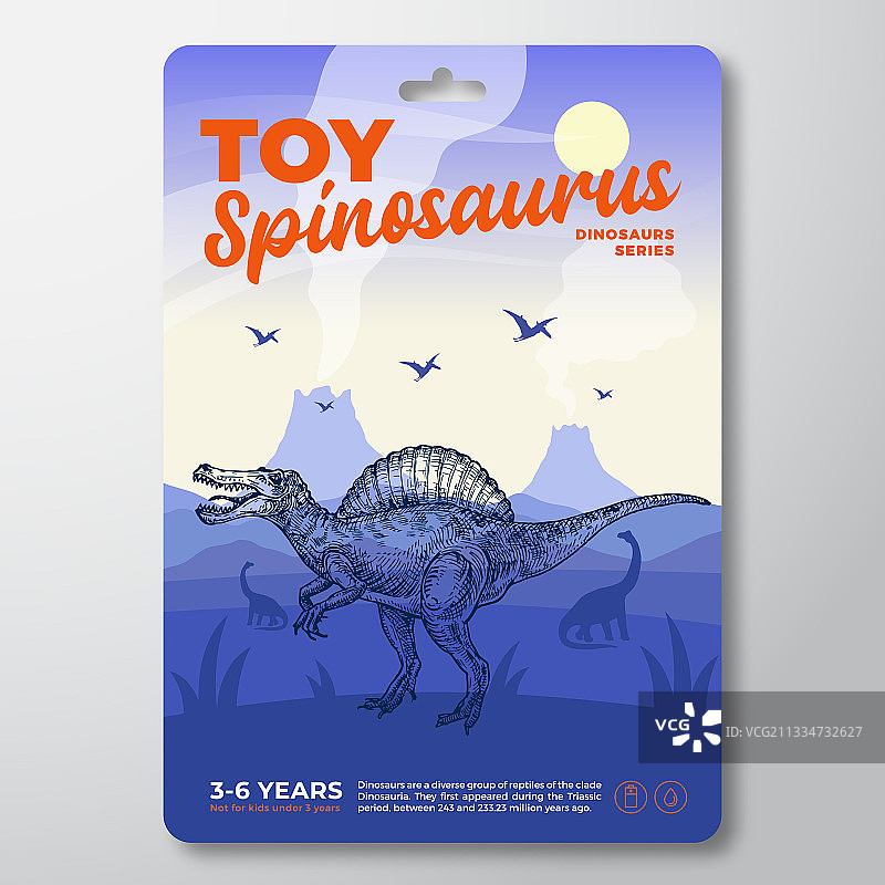 玩具恐龙标签模版图片素材