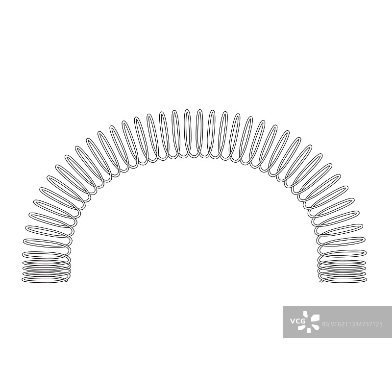 金属螺旋弹簧柔性金属线图片素材