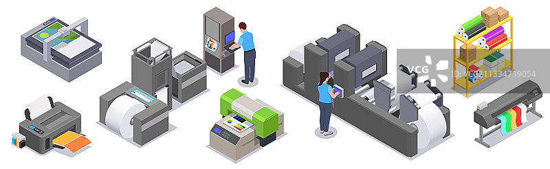 印刷设备图标合集图片素材