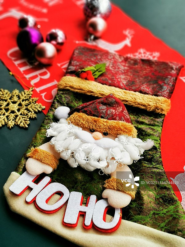 准备好『圣诞袜』等着圣诞老人送礼物图片素材