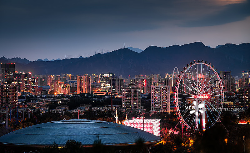 京西夜色图片素材