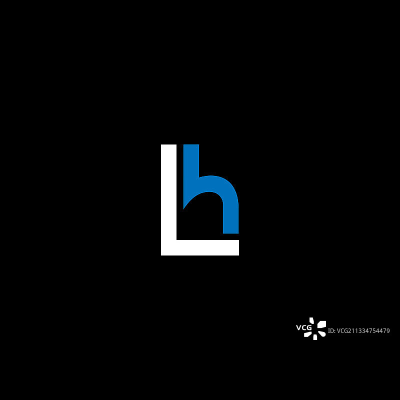 抽象的LH或HL专业标志图片素材