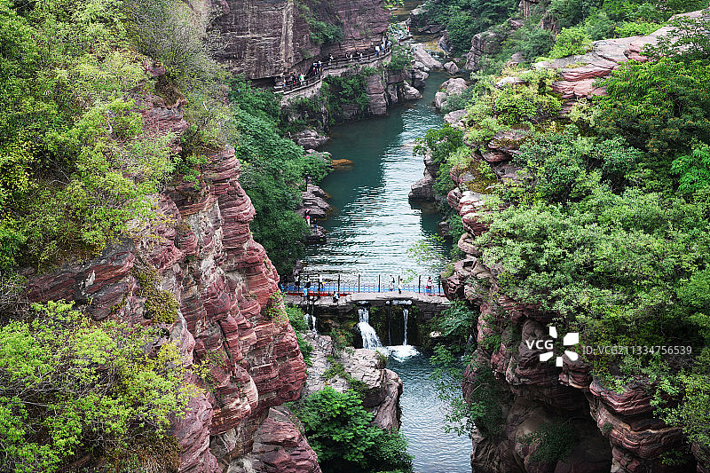 河南焦作世界地质公园云台山红石峡景区图片素材