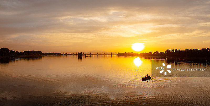 渔舟唱晚图片素材