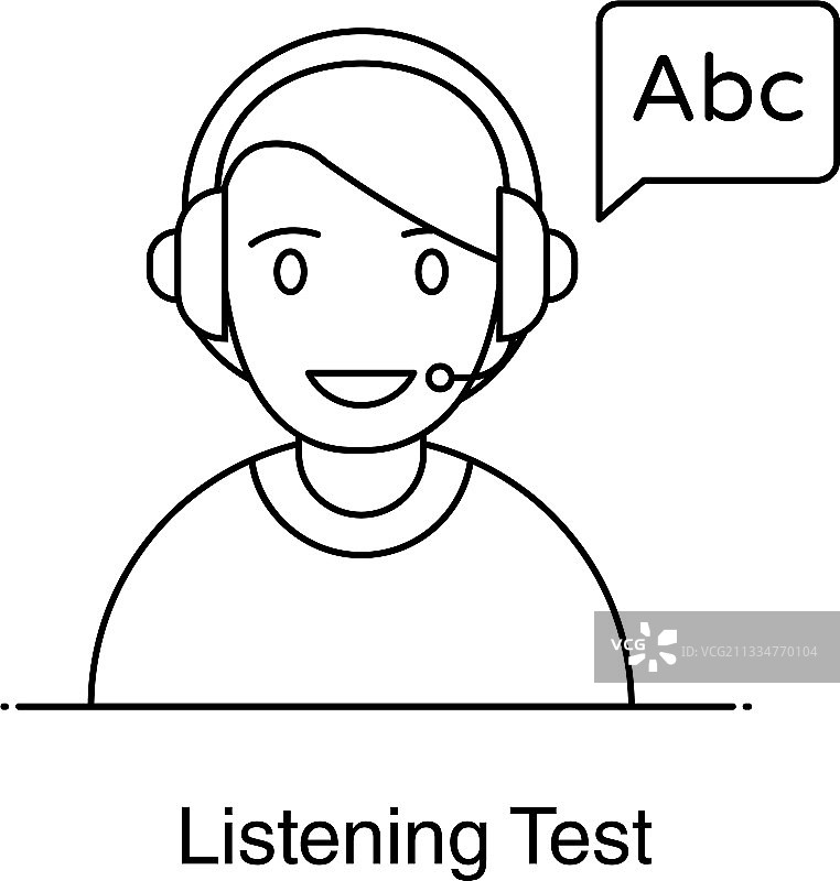 听力测试图片素材