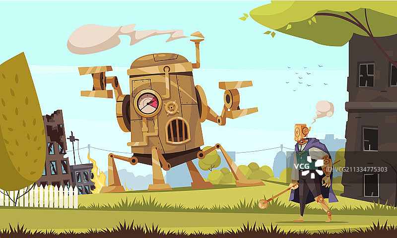 卡通蒸汽朋克图片素材