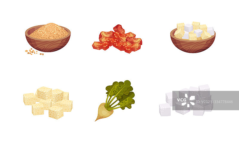 方糖和红糖堆图片素材