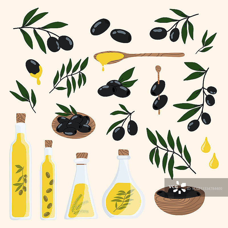 分离的健康有机橄榄食品图片素材
