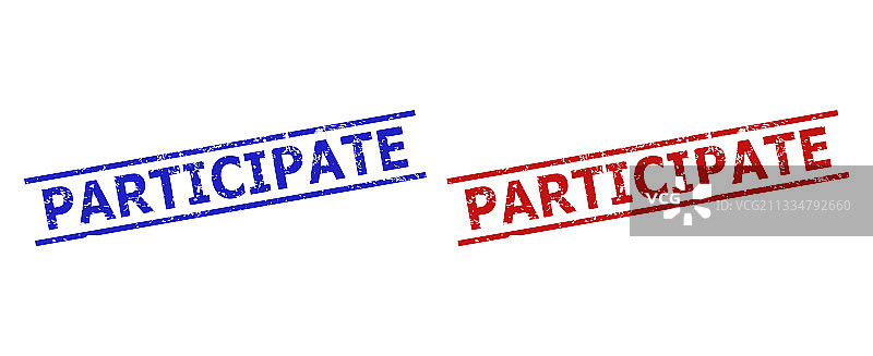 带有平行线的复古风格参与印章图片素材