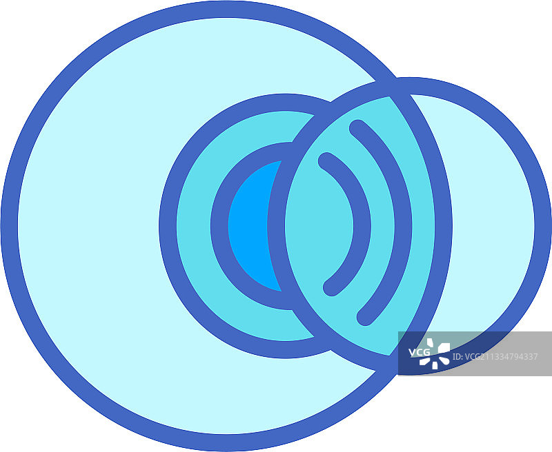 隐形眼镜图标轮廓样式图片素材