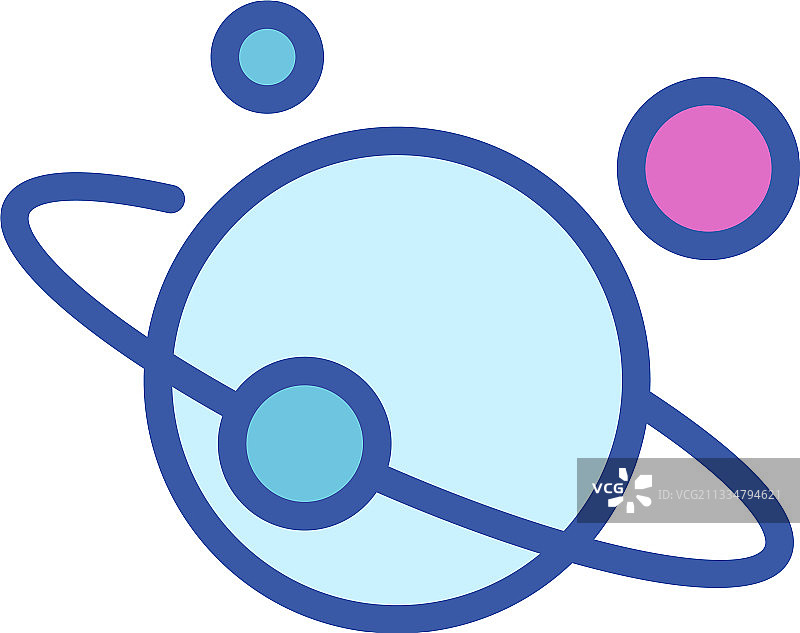 土星轮廓图标图片素材