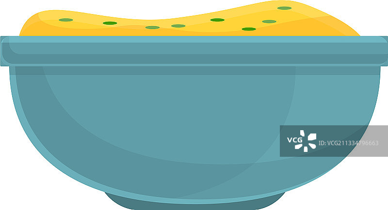 食物土豆泥卡通风格图标图片素材