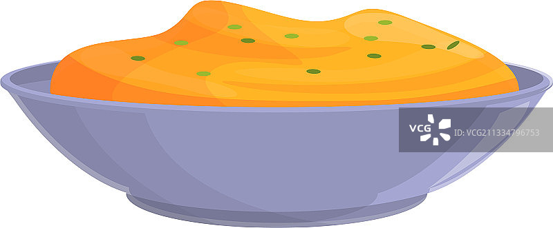 卡通风格土豆泥图标图片素材