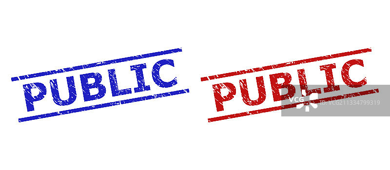 具有腐蚀纹理和平行线的公共印章图片素材