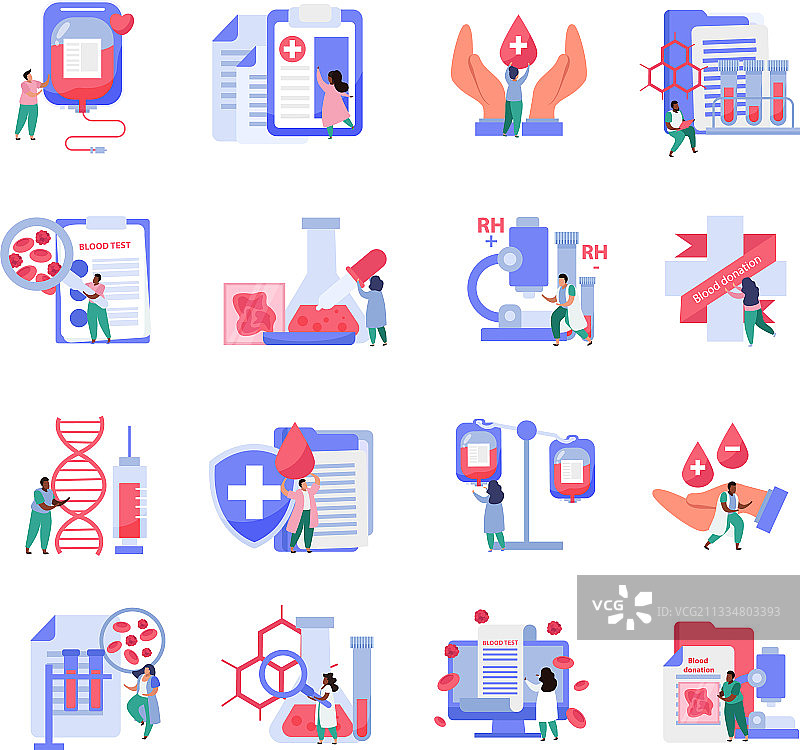 献血图标集图片素材