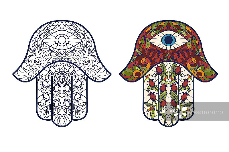 传统东方或印度护身符图片素材