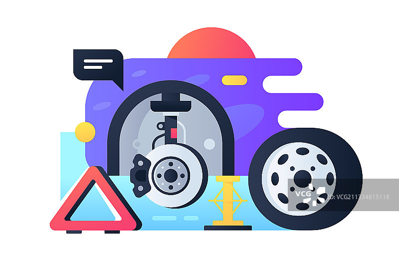 汽车维修中的现代车轮更换流程图片素材